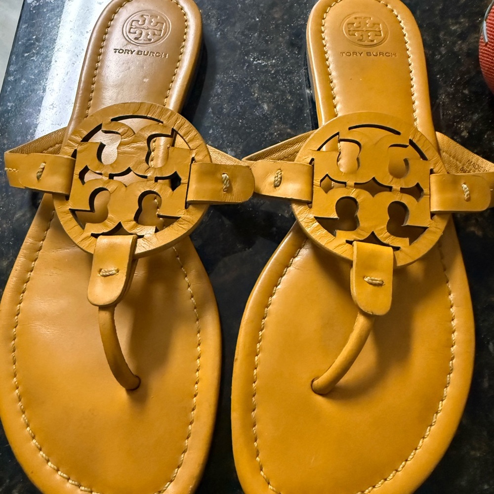 Tory Burch Mustard Yellow Sandals
